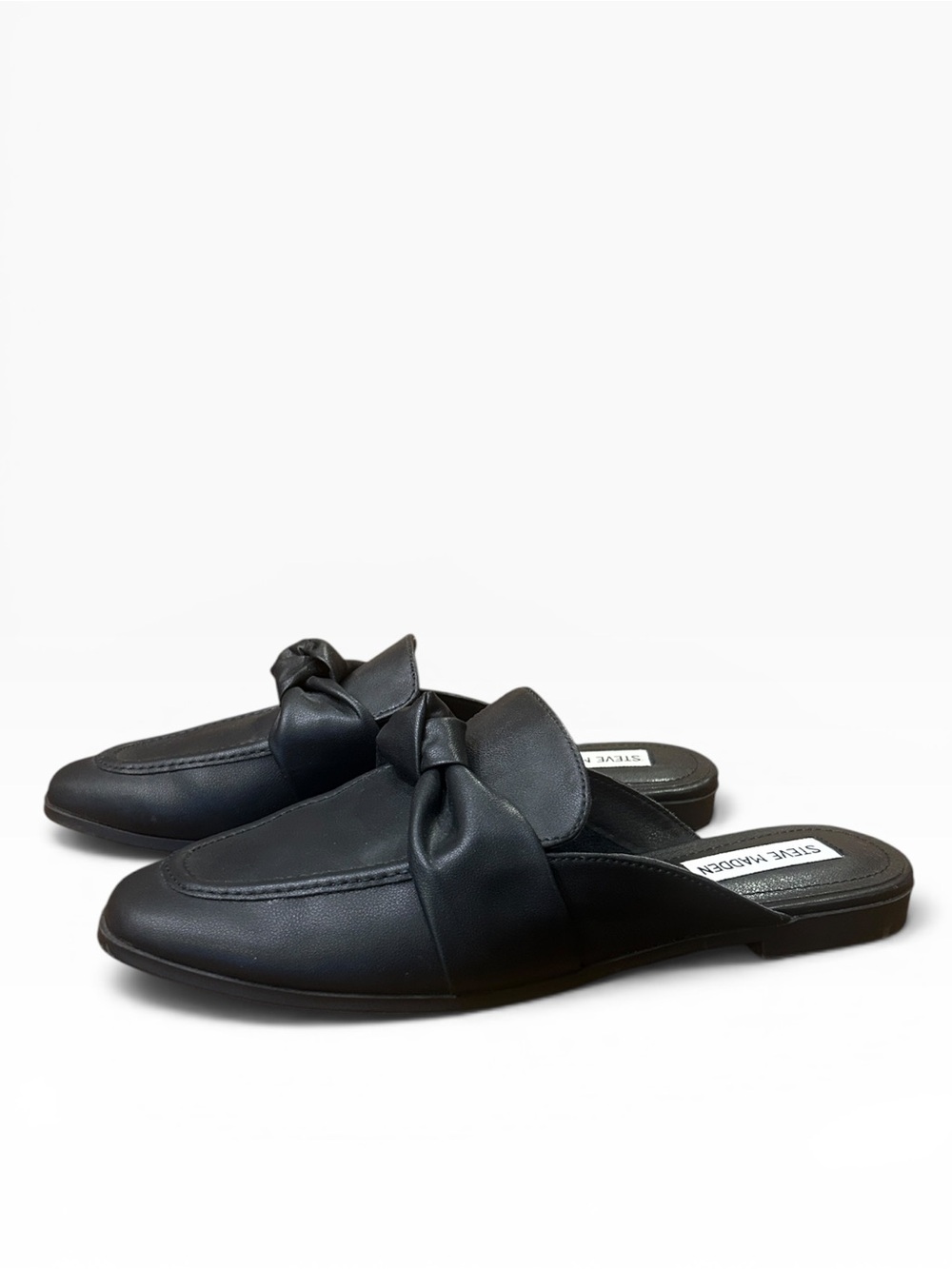 Steve Madden Women’s Black Leather Chart Mule Size 8.5
